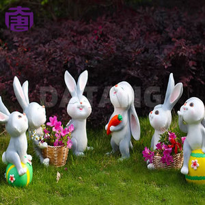 Deux lampes à motif de lapin souriant à LED pour l'extérieur, décoration de fête du Nouvel An, pour parcs, jardins, cours et espaces événementiels - Product Image 2