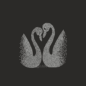 Sẵn Sàng Để Tàu Thiên Nga Rhinestone Chuyển Thiết Kế Pha Lê AB Động Vật Sắt Trên Rhinestone Chuyển Motif Cho Quần Áo - Product Image 6