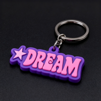 Conception personnalisée de la machine à clés en silicone 3D Porte-clés en caoutchouc PVC souple pour cadeaux souvenirs Porte-clés