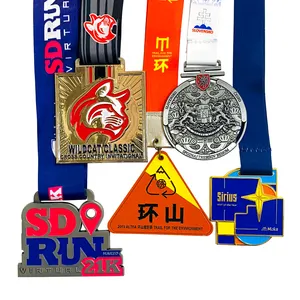 定制金牌马拉松排球奖牌制造金属足球比赛奖牌运动定制胶印