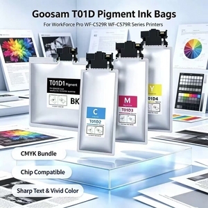 Cartouche d'encre couleur premium Goosam T01D1 01D1 T01D2 T01D3 T01D4 pour imprimantes Epson Workforce Pro WF-C529R WF-C579R - Product Image 1