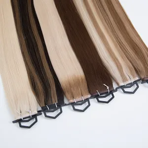 real factory beauty hair high quality double drawn russian hair flat weft double drawn 100%virgin human hair