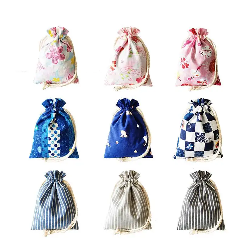 Free Custom Canvas Bag Shoulders Drawstring Bundle Pockets Creative Shopping Student Backpack Bag Cotton Pouch