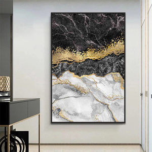 Dipinto a Olio Premium Dipinto a Mano, Opera d'Arte Lussuosa Oversize in Bianco e Nero, Pittura Astratta Effetto Marmo su Tela di Lino 450gsm, Arte Moderna da Parete - Product Image 4
