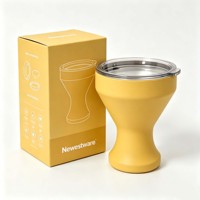 Verre à martini ergonomique avec logo, gobelet à cocktail en acier inoxydable à double paroi isolé sous vide