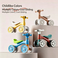 Trottinette à pousser portable pour enfants, 4 roues, avec lumières et musique, jouet d'extérieur en plastique pour garçons et filles