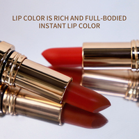Rouge à lèvres mat vegan, imperméable, longue tenue, maquillage des lèvres, rouge à lèvres liquide crème rouge, haute pigmentation, beauté