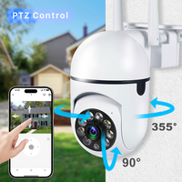 Cámara de Red Interior, Antena Doble, Cámara IP Inalámbrica Inteligente PTZ, Visión Nocturna Wifi 1080P, Cámara de Seguridad para el Hogar, Cámara de Vigilancia