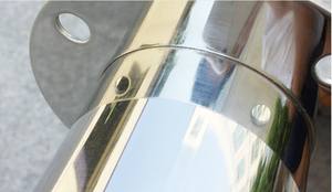 Dissuasore Automatico di Sicurezza Roadsafe HLZ in Acciaio Inox con Finitura a Specchio, Barriera Stradale di Sicurezza D140xH1000mm con 2 Riflettori - Product Image 5