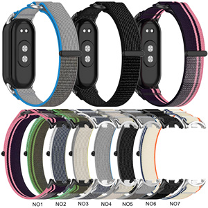 FORWELLENY <span class=keywords><strong>Bracelet</strong></span> de montre connectée en nylon au design populaire pour <span class=keywords><strong>Xiaomi</strong></span> <span class=keywords><strong>Mi</strong></span> <span class=keywords><strong>Band</strong></span> 8 9 10, accessoires pour femmes et hommes - Product Image 2
