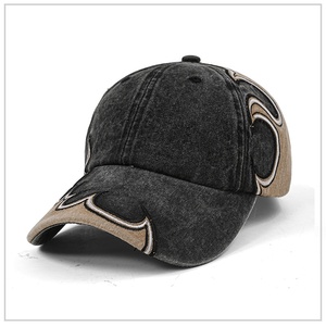 Gorra Snapback Personalizada de Algodón Lavado con Parche de Llama Bordado, Estilo Vintage Desgastado, Gorra de Béisbol para Hombre, Gorras Deportivas Urbanas - Product Image 4