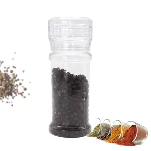 China Supplier manual 100ml glass spice mill pepper and salt grinder