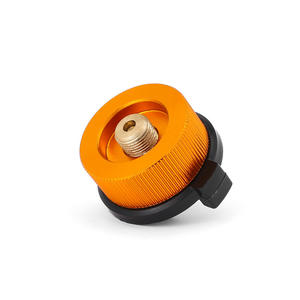 Adaptateur de cartouche de gaz extérieur à noyau en cuivre, connecteur portable pour réchaud de camping, jaune, fonctionnement manuel - Product Image 1