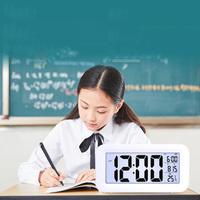 Jam Alarm Digital LED Meja Rumah, Sensitivitas Lampu Cerdas Multifungsi