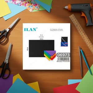 Feuille de mousse EVA ILAN 60x40cm noire, matériau artisanal - Product Image 3