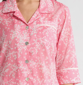 Pigiama in cotone da donna, set estivo con camicia da <span class=keywords><strong>notte</strong></span> e pantaloni con elastico in vita per serate rilassanti e notti riposanti, abbigliamento da <span class=keywords><strong>notte</strong></span> morbido. - Product Image 2