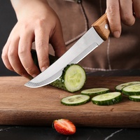 Manche en bois 2Cr13 couteau utilitaire en acier inoxydable couteau à légumes et fruits du chef de cuisine
