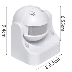 Detector de movimiento infrarrojo de pared, color blanco, instalación sencilla, ideal para seguridad y automatización. - Product Image 1