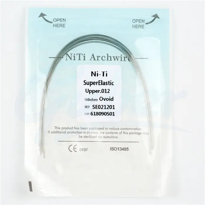 Materiales de ortodoncia Dental, alambre de arco de ortodoncia superelástico, Niti