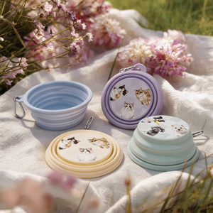 Bols pliables en silicone pour chiens, chats et petits animaux, faciles à laver, 3 en 1, pliables avec mousquetons pour nourriture et eau - Product Image 5