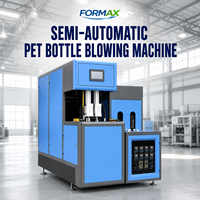 Nouvelle machine de soufflage par étirage de bouteilles PET semi-automatique à alimentation manuelle contrôlée par PLC pour bouteilles d'eau potable