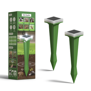 Ngoài trời Vườn chèn phong cách siêu âm nốt ruồi rắn răn đe thiết bị IP68 không thấm nước Powered Sonic năng lượng mặt trời mole Repellent - Product Image 1