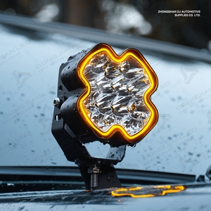 Nouveau phare LED ambre 12V 4 pouces, blanc/jaune, antibrouillard, feux de jour, tout-terrain, pick-up/UTV/SUV, accessoires, 50W, 9000 lumens - Product Image 2