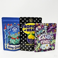 Vente en gros refermable comestible zip-lock Cali sac personnalisé bonbons biscuits gomme herbe fleur emballage odeur preuve comestible Mylar sac 3.5g