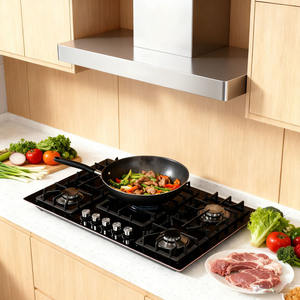 <span class=keywords><strong>Piano</strong></span> <span class=keywords><strong>Cottura</strong></span> a Gas a 5 Fuochi <span class=keywords><strong>con</strong></span> Design Integrato, Superficie in Vetro per Hotel - Product Image 3