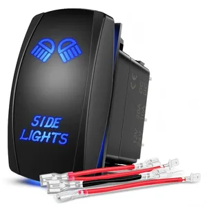 Cho xe ô tô xe tải rvs Side Lights Bar <span class=keywords><strong>Switch</strong></span> với 5pin Laser on off SPST LED Light 20A/12VDC 10A/24VDC Power Rocker Thiết bị chuyển mạch - Product Image 1