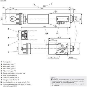 Válvula Reductora de Presión Hidráulica Rexroth ZDR6DA2-4X/150Y de Acción Directa, Puerto de 1/2 Pulgada, Medio Aceite - Product Image 2