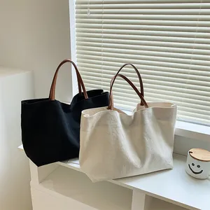 Tái chế Hữu Cơ bông Vai Túi tùy chỉnh bãi biển hàng tạp hóa túi lớn tote canvas thuyền Túi