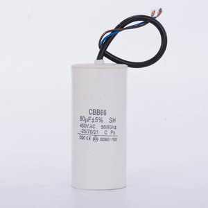 ตัวเก็บประจุ YUNTENG CBB60 80uF 450V AC สำหรับมอเตอร์เครื่องซักผ้าและปั๊มน้ำ - Product Image 1
