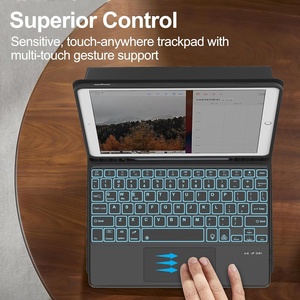 แทร็คแพดเคสคีย์บอร์ดเรืองแสงสำหรับซัมซุงกาแล็คซี่แท็บ S10บวก/S9FE พลัส/S9 + 12.4 "ฝาครอบคีย์บอร์ดแบบถอดได้พร้อมที่ใส่ปากกา - Product Image 4