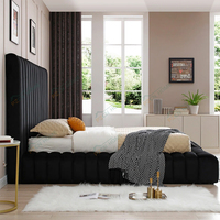 Deutschland Light Luxury Pink New Design Kingsize-Bett rahmen Moderne Schlafzimmer möbel Holzbett rahmen Hoch gepolstertes Aufbewahrung sbett für Mädchen