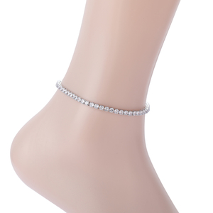 <span class=keywords><strong>Cavigliera</strong></span> Tennis A004 da 3mm 4mm in Ottone Placcato <span class=keywords><strong>Oro</strong></span> con Zirconi Cubici Iced Out Bling Bling da 9 e 10 Pollici per <span class=keywords><strong>Donna</strong></span> - Product Image 4