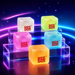 Sparkle Cube Squishy Sensory Toy Soft Anxiety Relief Stress <b>Tool</b> for Kids Adults Classroom and Office Use - Product Image 4