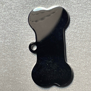 Etiqueta de reemplazo de placa de identificación VIN médica de aluminio negro para remolques con placa de estaño de datos en forma de hueso Serial y GVWR para regalos - Product Image 1