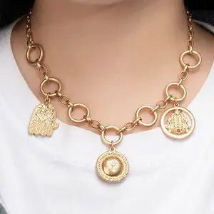 Collana di stelle Marine con conchiglie di organismi marini collana di perle di simulazione gioielli a catena ciondolo militare marino moneta sfida