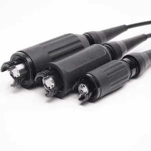 2/4/6 Core Fiber Optic Hermaphroditic Interconnection Expanded Beam Connector For Field Tactical Fiber Optic Cable Use