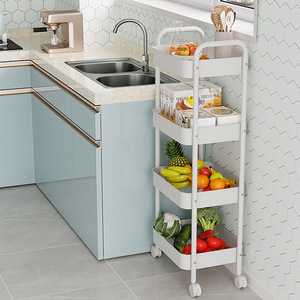 <span class=keywords><strong>Scaffale</strong></span> a 3 Ripiani Rimovibile in Metallo, Organizzatore <span class=keywords><strong>Mobile</strong></span> per <span class=keywords><strong>Cucina</strong></span>, Unità di Stoccaggio - Product Image 3