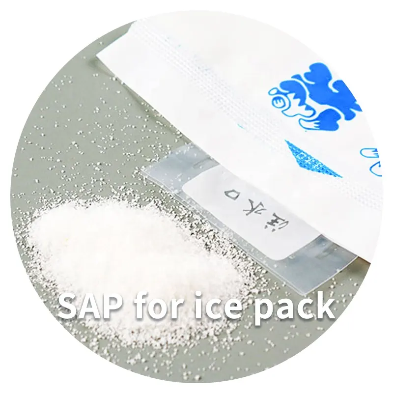 SAP Raw Chemical Materials For Gel Ice Packs Super Absorbent Polymer Refrigerator Drugs Delivery Shipping Ice Pack food reusable