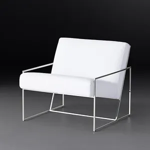 Sunwe sıcak satış toptan yüksek kalite modern oturma odası yumuşak keten kumaş lüks sandalye