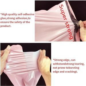 Bolsa de Embalaje Ecológica Biodegradable de LDPE, Autoadhesiva, Resistente, para Envío Exprés, con Logotipo de Bolsa de Mensajería Rosa - Product Image 5