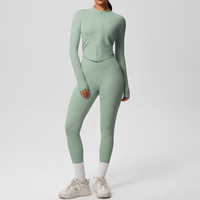 Ensemble de yoga sans coutures pour femmes, pantalon large, tenue de yoga pour femme, vêtements de sport respirants