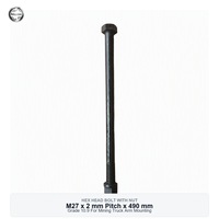Boulon à tête hexagonale M27 x pas de 2 mm x 490 mm, grade 10.9, avec écrou, pour montage sur camion minier à benne large