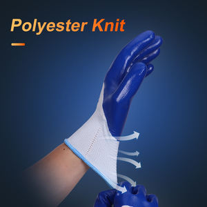 XINGYU 13 게이지 폴리에스터 니트릴 코팅 작업 장갑 산업 내유성 3/4 코팅 니트릴 안전 장갑 - Product Image 3