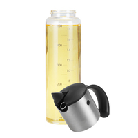 Gadget de cuisine, distributeur automatique d'huile d'olive et de vinaigre avec bouchon à gravité et bouteille en verre