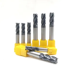 Latest HRC50-63 Spherical TiALN Coating Cnc Flat Lathe Cutting Tools Ball Endmill 4 Flutes Carbide End Mill