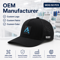 Casquette de sport personnalisée OEM en polyester perforé au laser noir, fabricant direct d'usine, 100 % polyester pour l'extérieur avec image